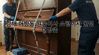 김해 어방동 원룸이사? 소형이사 꿀팁🍯 대방출!