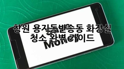 창원 용지동/반송동 화장실 청소 완벽 가이드