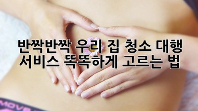 ✨반짝반짝 우리 집✨ 청소 대행 서비스 똑똑하게 고르는 법 🏡